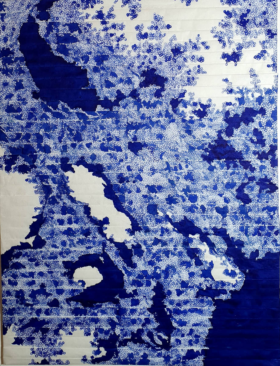 Naturstudie, 60x45cm, Tusche auf Papier, 2023