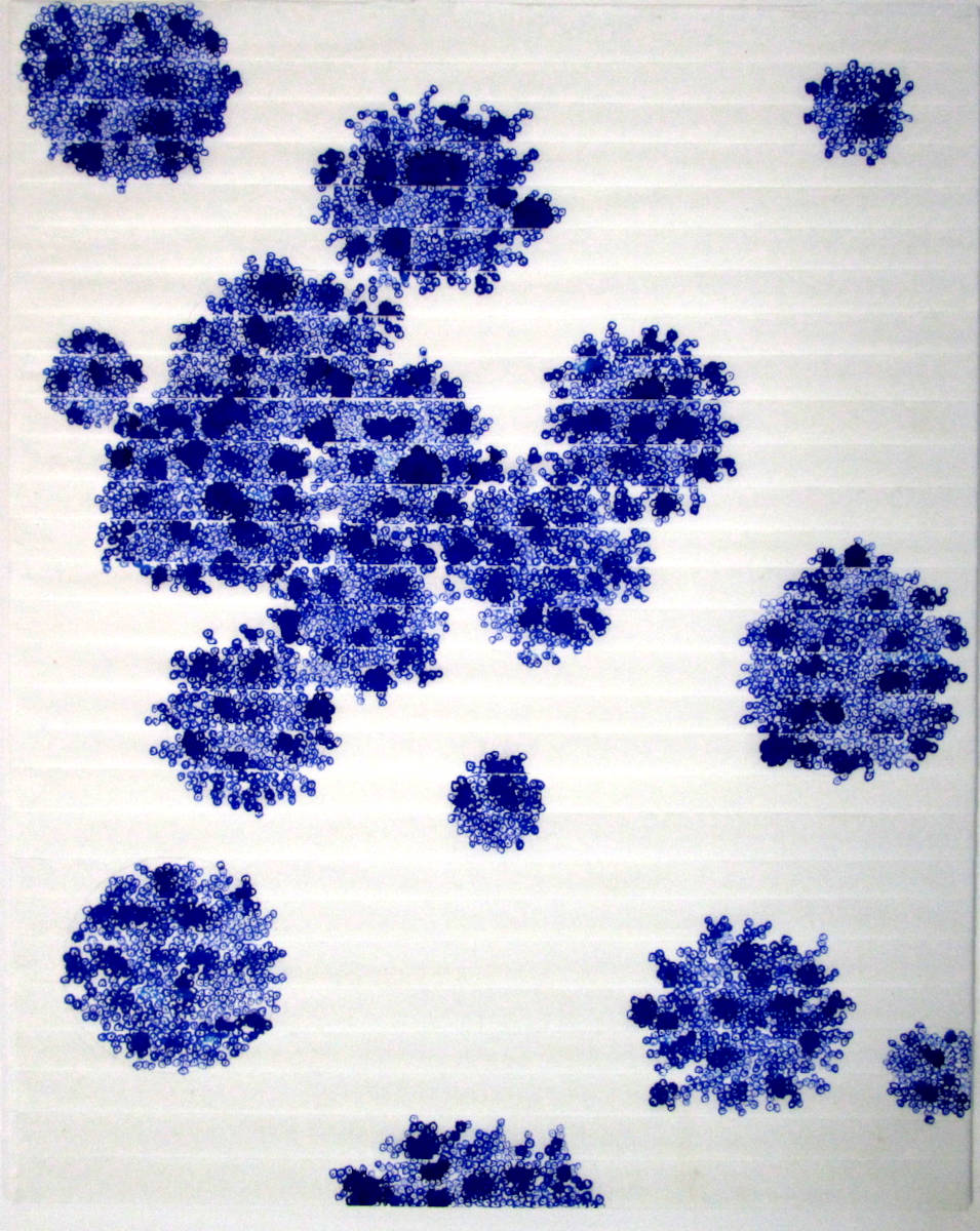 Naturstudie, 50x40cm, Tusche auf Papier, 2023