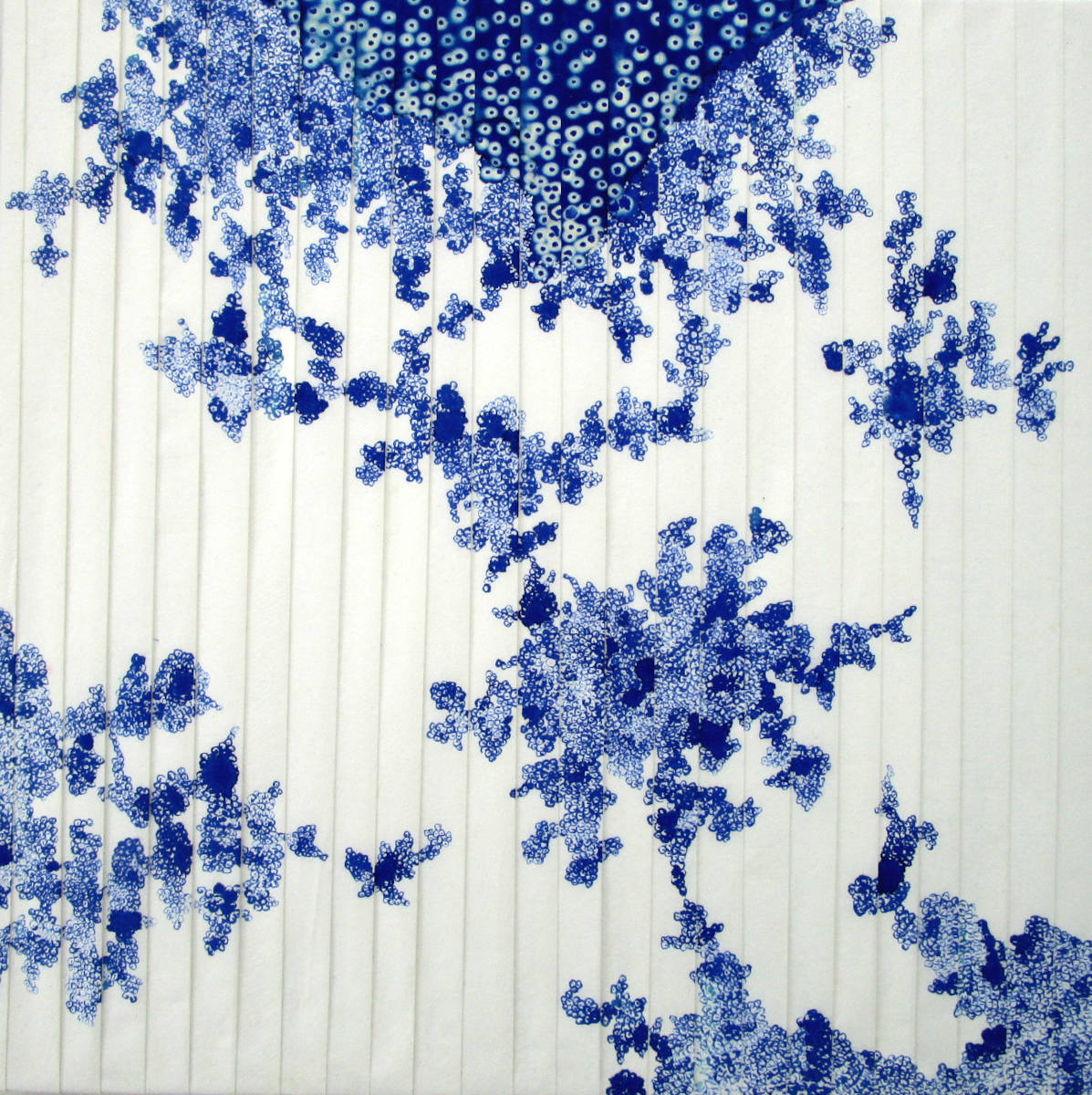 Naturstudie, 30x30cm, Tusche auf Papier, 2023