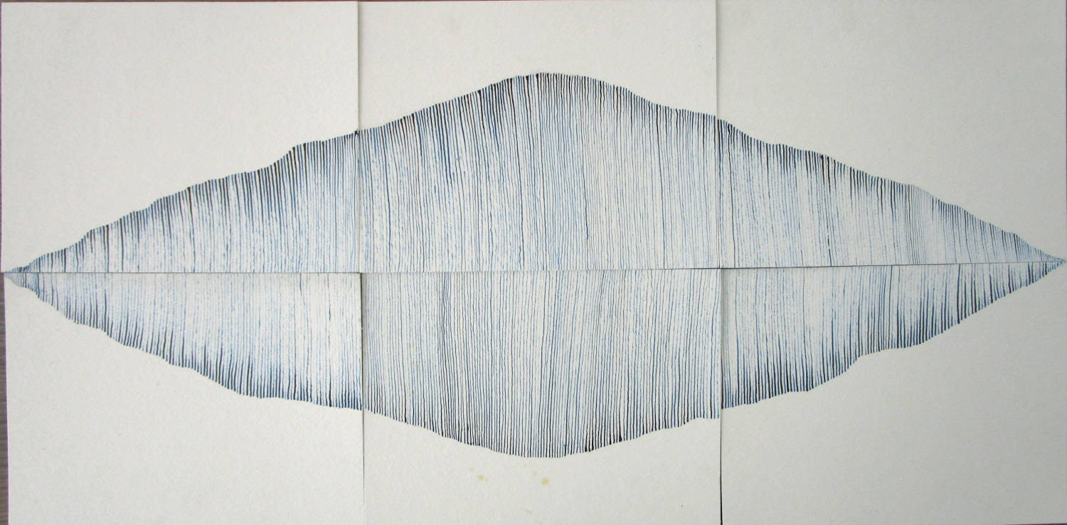 Naturstudie, 47x96cm, Tusche auf Papier, 2019