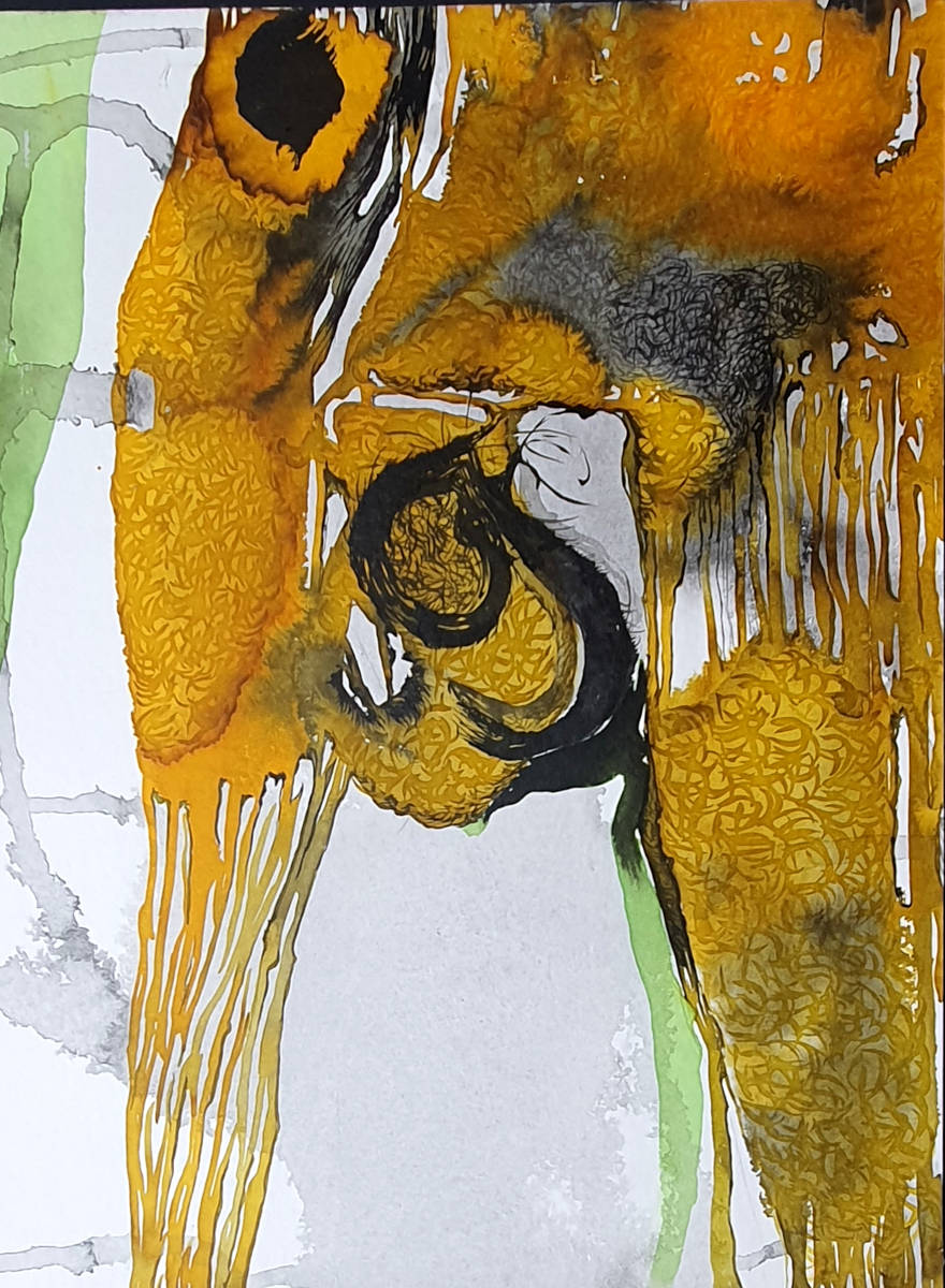 Naturstudie, 24x21cm, Tusche auf Papier, 2020