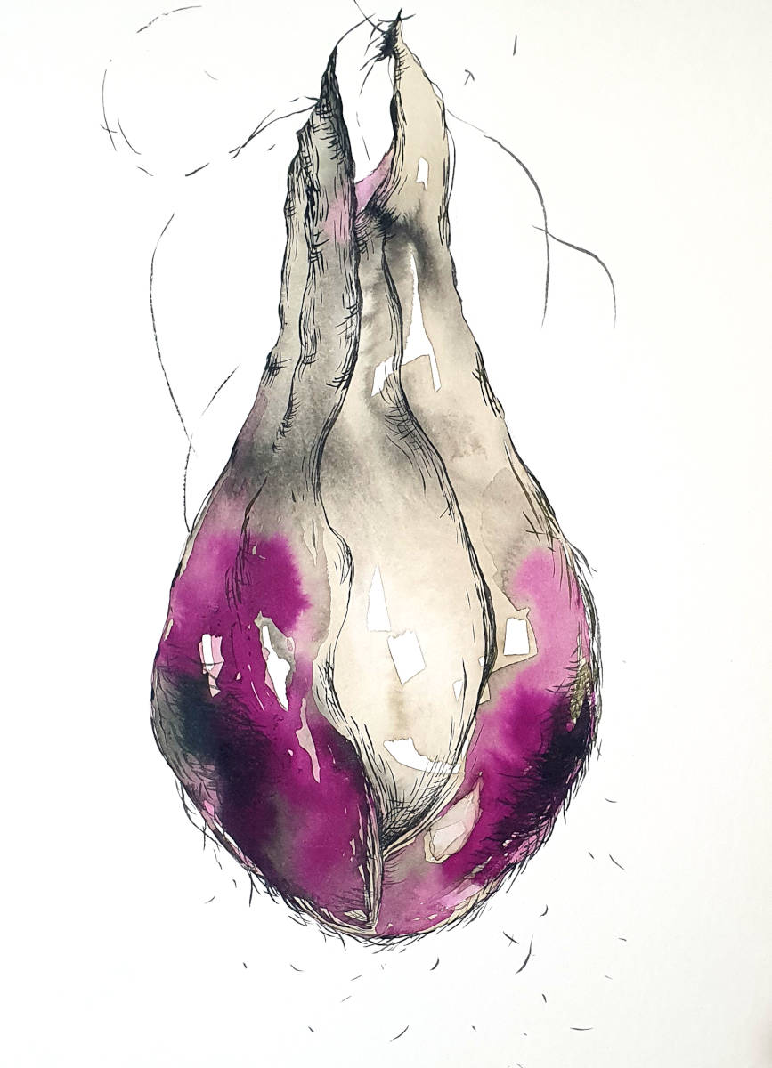 Naturstudie, 24x21cm, Tusche auf Papier, 2020