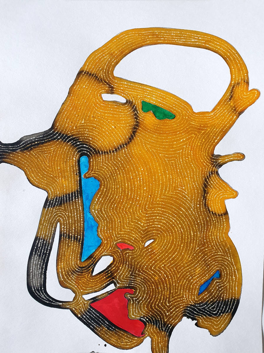 Naturstudie, 40x30cm, Tusche auf Papier, 2024