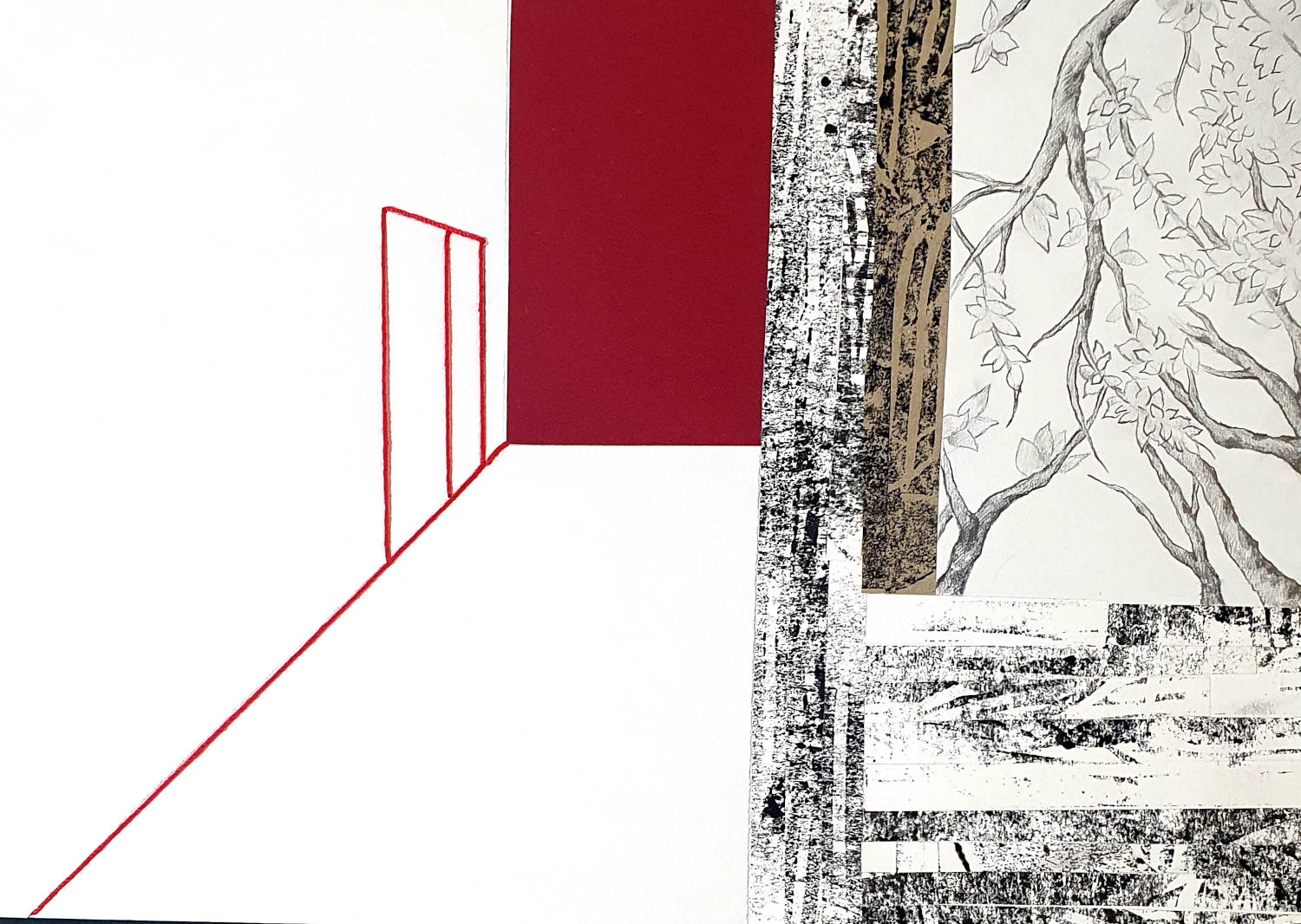 Naturstudie, 21x30cm, Collage, 2022
