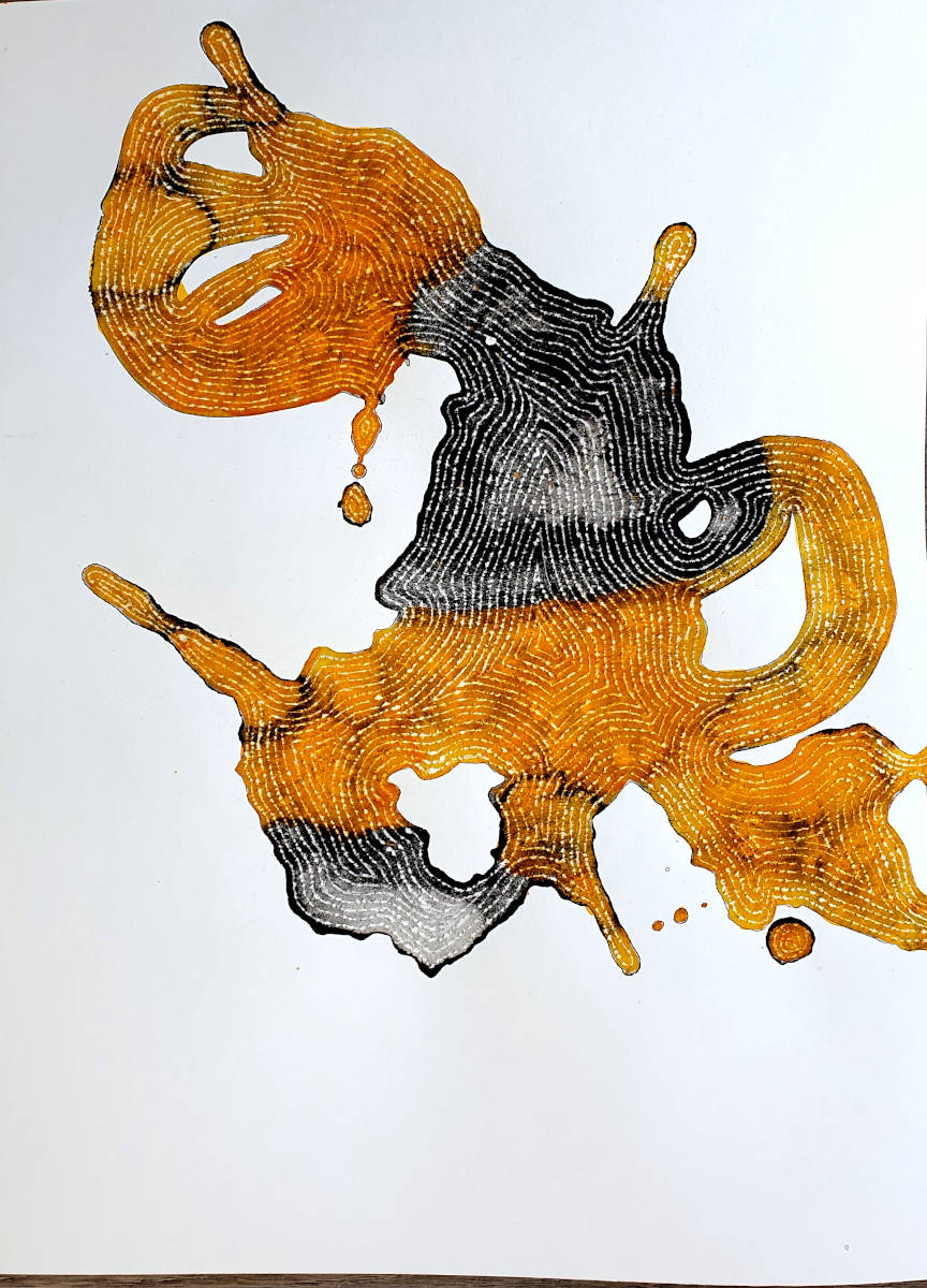 Naturstudie, 40x30cm, Tusche auf Papier, 2025
