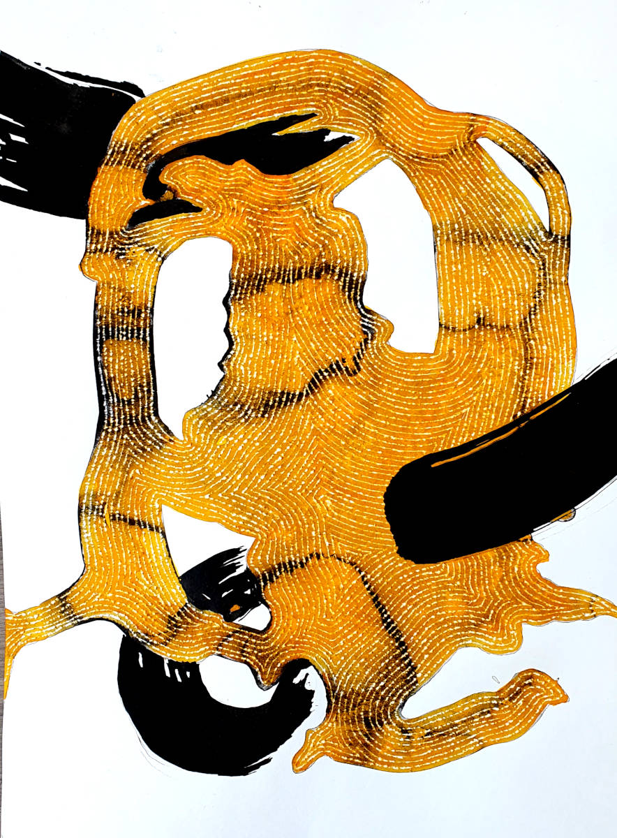 Naturstudie, 40x30cm, Tusche auf Papier, 2025