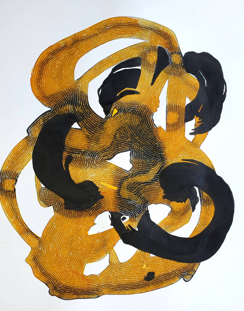 Naturstudie, 40x30cm, Tusche auf Papier, 2025