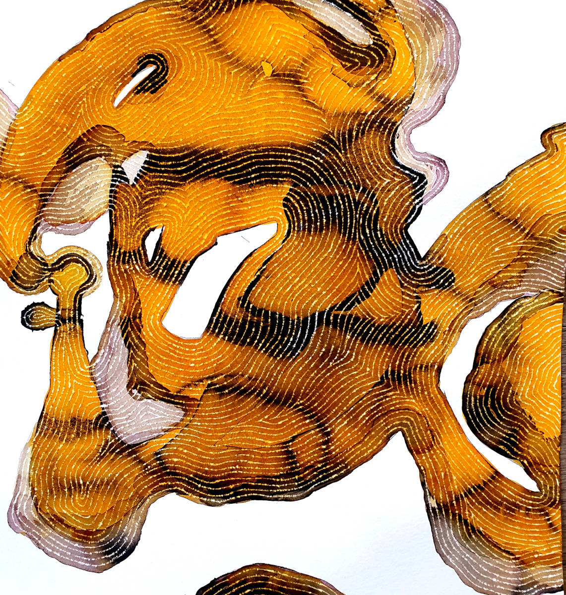 Naturstudie, 40x30cm, Tusche auf Papier, 2025