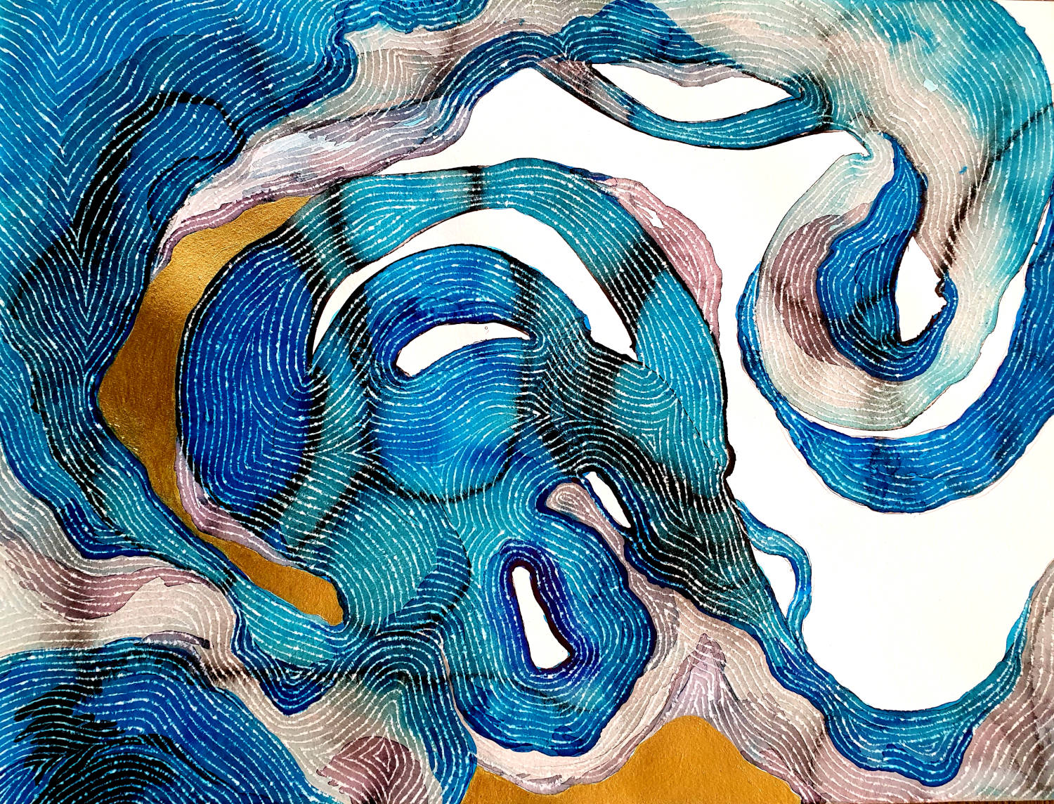 Naturstudie, 30x40cm, Tusche auf Papier, 2025