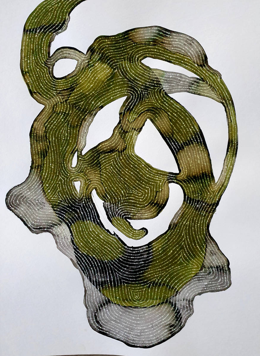 Naturstudie, 40x30cm, Tusche auf Papier, 2025