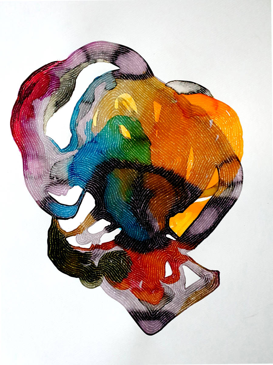 Naturstudie, 40x30cm, Tusche auf Papier, 2025