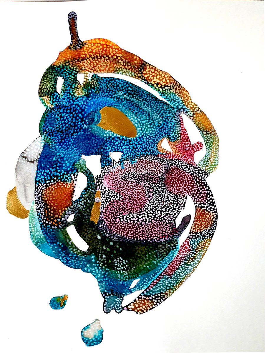 Naturstudie, 40x30cm, Tusche auf Papier, 2025