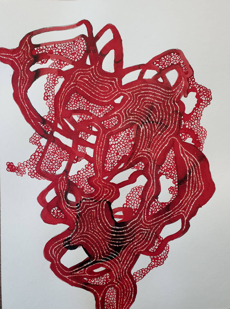 Naturstudie, 20x30cm, Tusche auf Papier, 2025